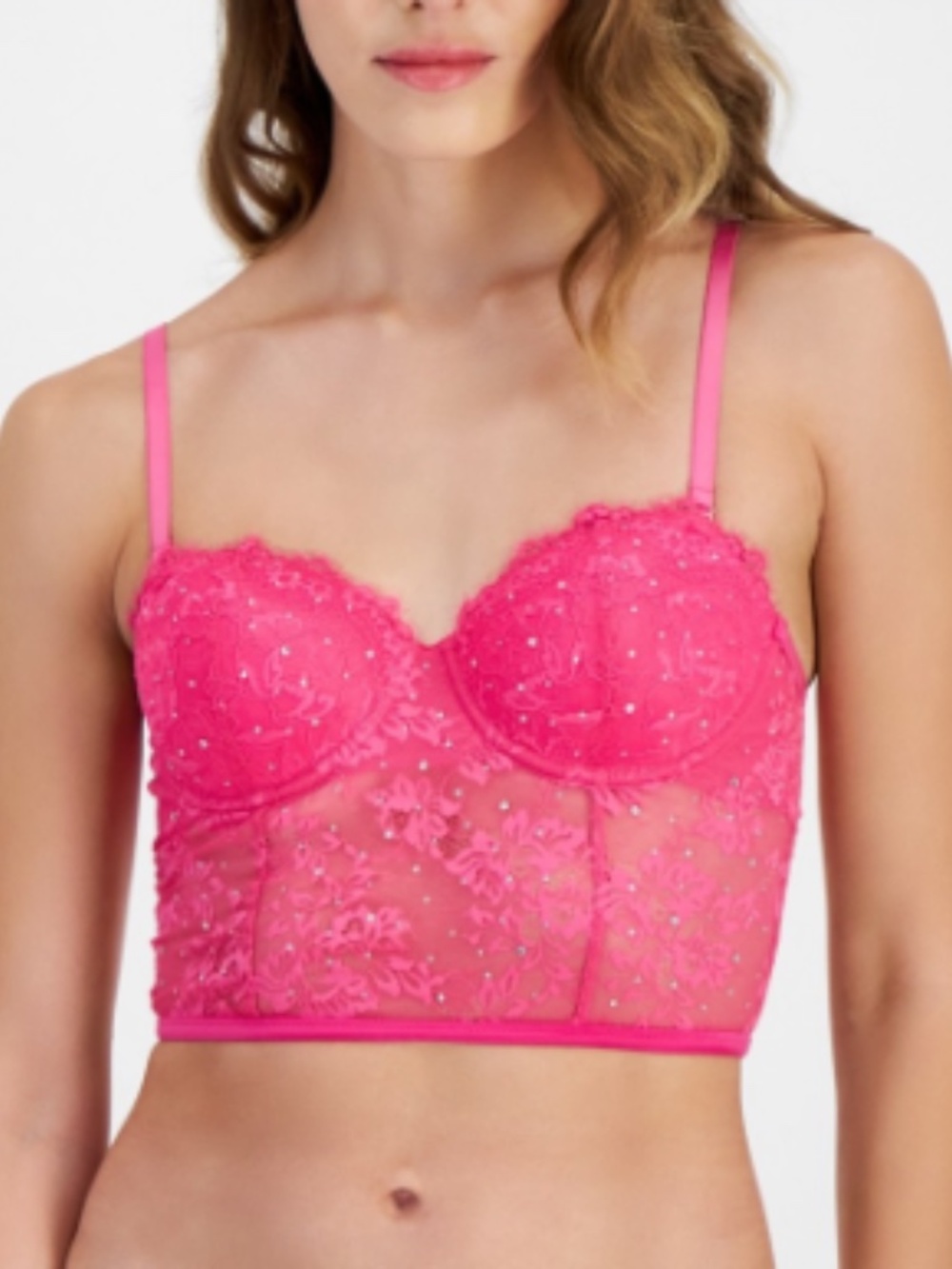 I.n.c. International Concepts Women's Embellished Lace Bustier NWT